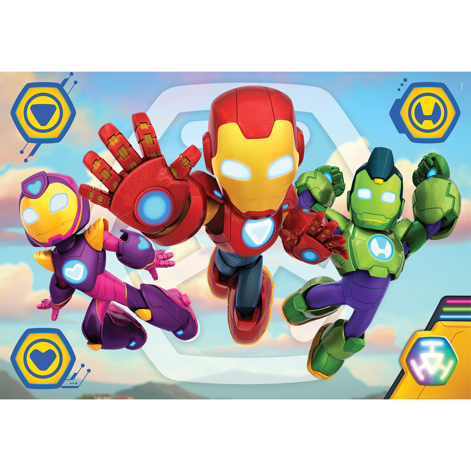 Clementoni Παζλ Super Color Maxi Iron Man and His Awesome Friends Marvel 60 τμχ - Image 5