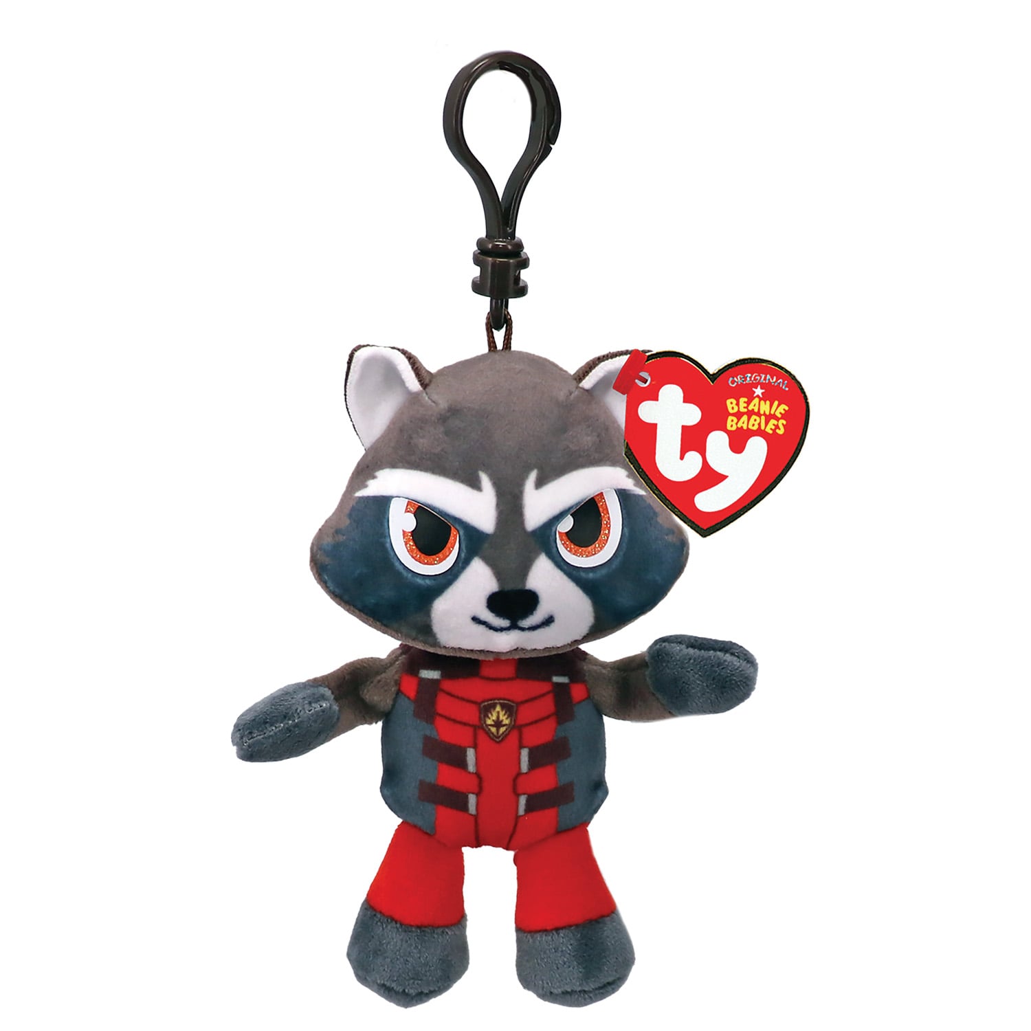TY Χνουδωτό Beanie Babies Κλιπ Marvel Rocket 8
