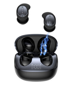 Bluetooth εργονομικά ακουστικά με τεχνολογία ακύρωσης θορύβου (ANC Noise Cancelling), δυνατότητα χρήσης κατά τον ύπνο και θήκη φόρτισης, σε μαύρο χρώμα - XO G52 BLACK COLOR