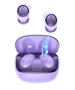 Bluetooth εργονομικά ακουστικά με τεχνολογία ακύρωσης θορύβου (ANC Noise Cancelling), δυνατότητα χρήσης κατά τον ύπνο και θήκη φόρτισης, σε μωβ χρώμα - XO G52 PURPLE COLOR