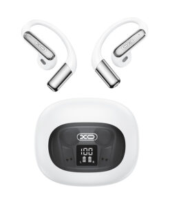 Bluetooth ακουστικά handsfree με θήκη φόρτισης και LED οθόνη, σε λευκό χρώμα - XO G49 WHITE COLOR