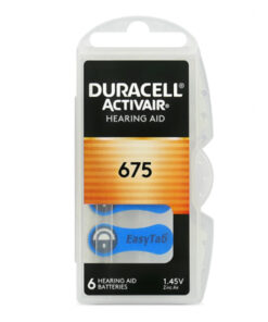 Μπαταρία ακουστικών βαρηκοΐας Duracell ActivAir 675 1.45V, σε blister 6 μπαταριών. - DURACELL 675