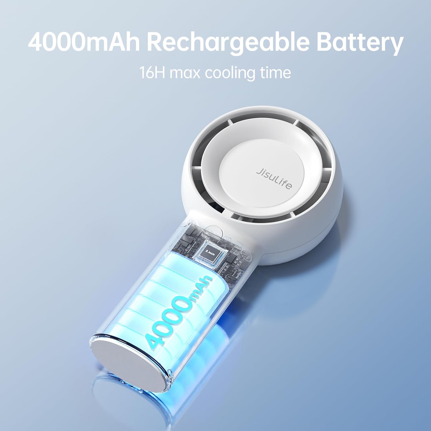 JISULIFE (FHL05POWH) HANDHELD FAN 5 PLUS (4000MAH) WHITE - Image 5