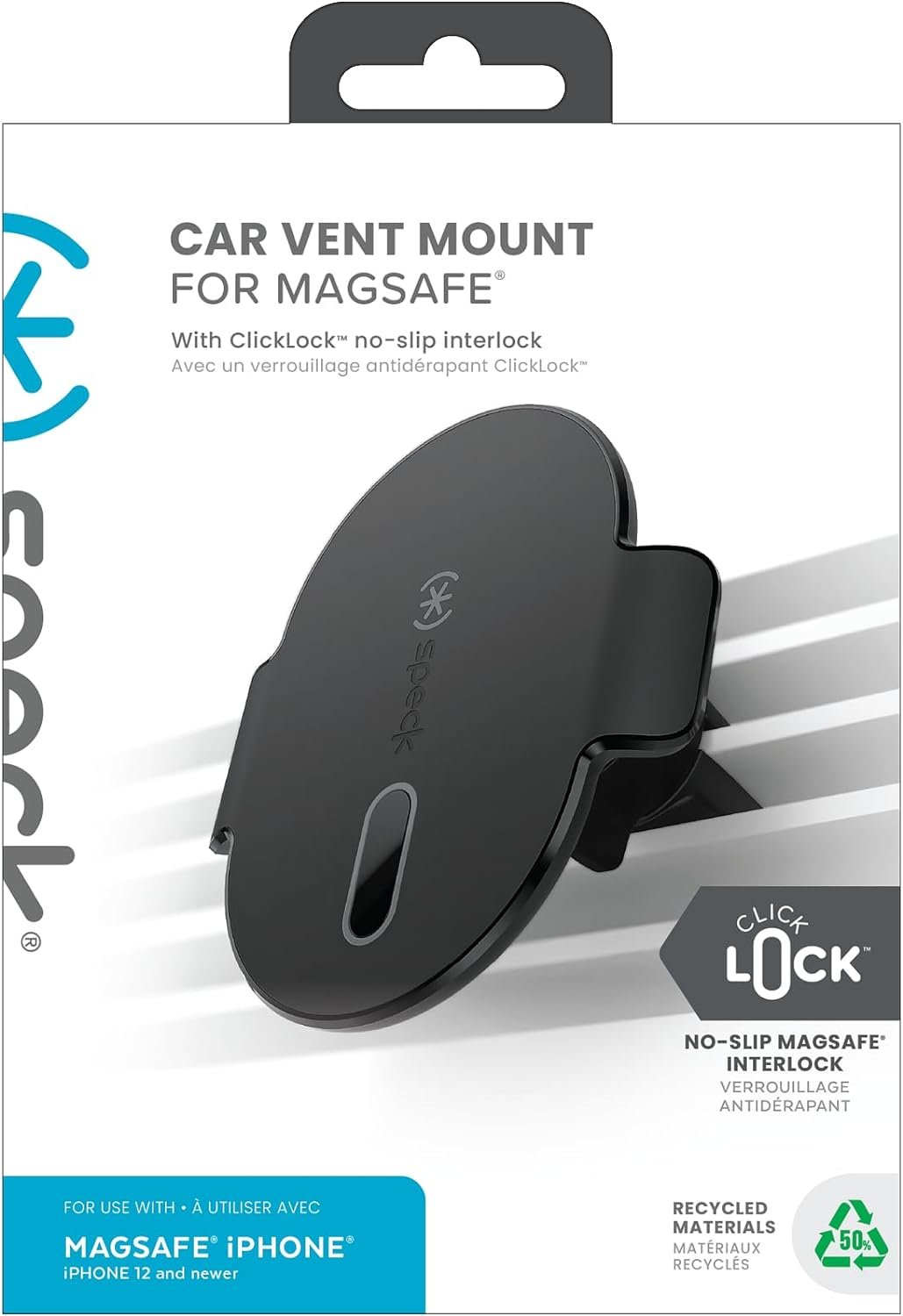 SPECK (150683-1041) CAR VENT MOUNT CHARGER FOR MAGSAFE+ CLICKLOCK ( BLACK) - Image 5