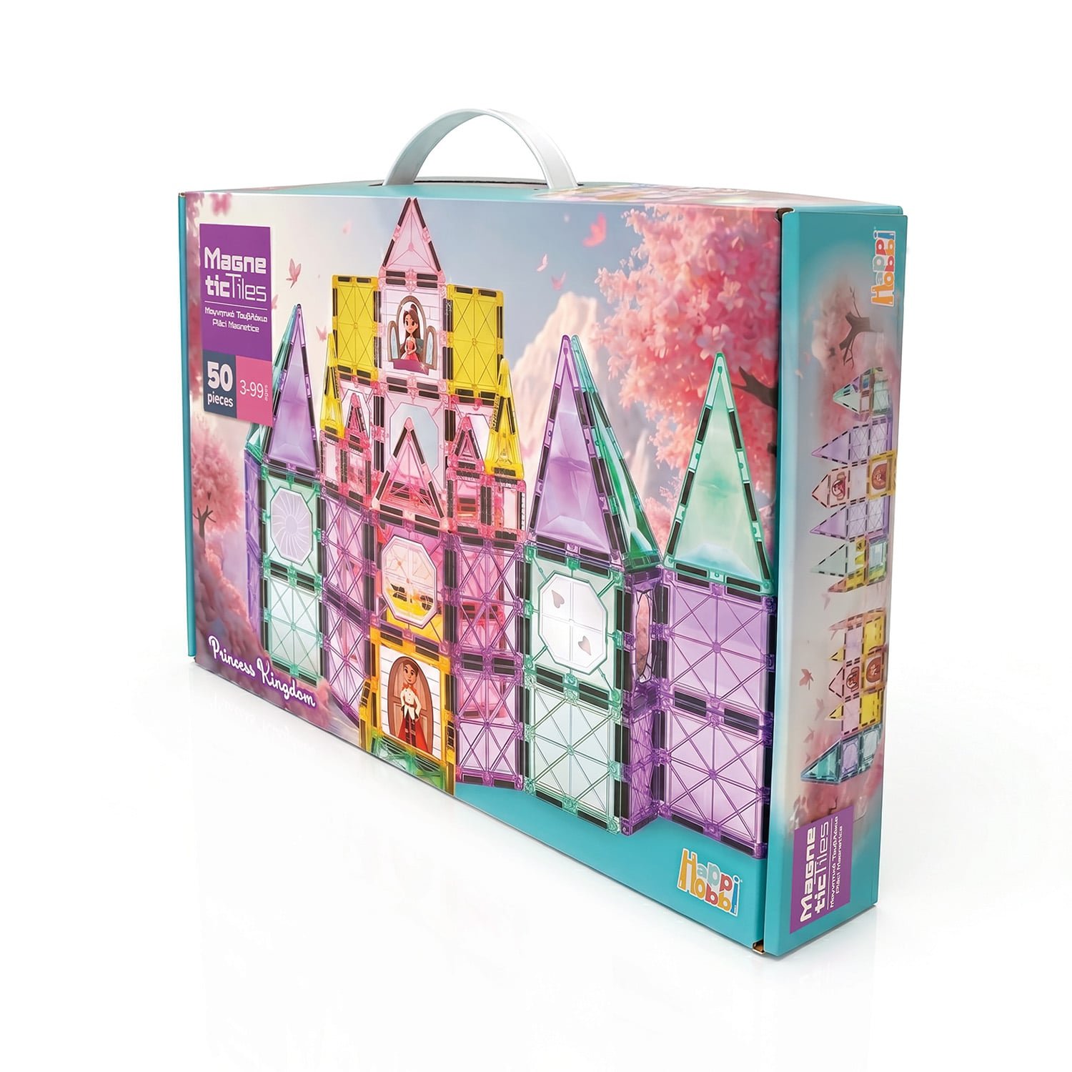 HappiHobbi Μαγνητικά Τουβλάκια Princess Kingdom 50 τμχ Για 3+ Ετών - Image 2