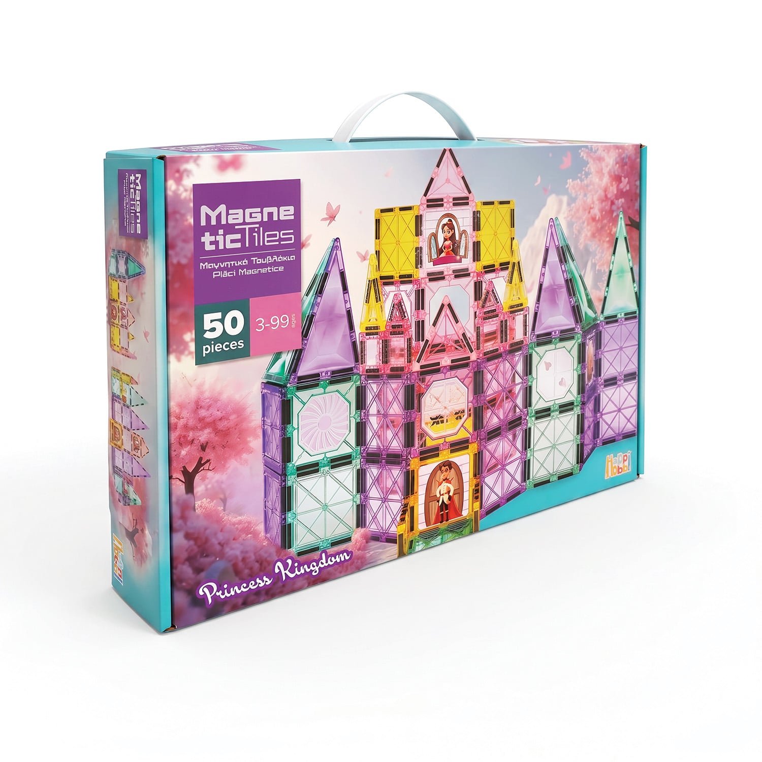 HappiHobbi Μαγνητικά Τουβλάκια Princess Kingdom 50 τμχ Για 3+ Ετών - Image 3