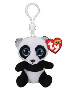 TY Beanie Boos Bamboo Χνουδωτό Μπρελόκ Πάντα Λευκό & Μαύρο 8.5εκ