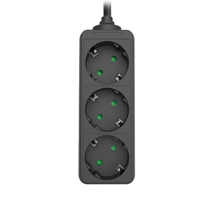 Πολύπριζο 3 θέσεων, με καλώδιο 1.5m σε μαύρο χρώμα - SONORA PSB300 - Image 2