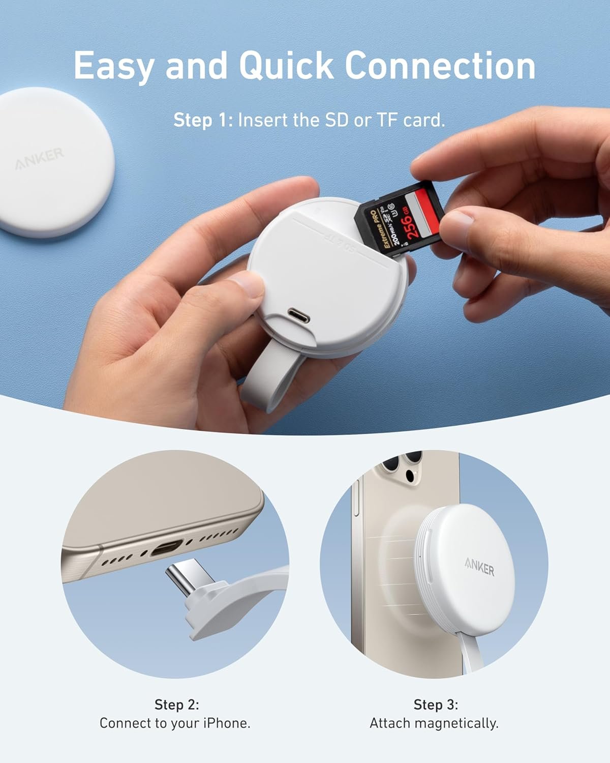 ANKER MagGo USB-C Adapter 3-in-1, 10Gbps For Iphone - Image 2