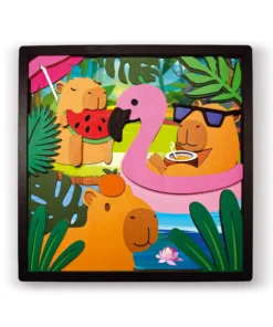 Splat Planet Ξύλινο Σετ Χειροτεχνίας "Capybara Wood Art" 25x25cm