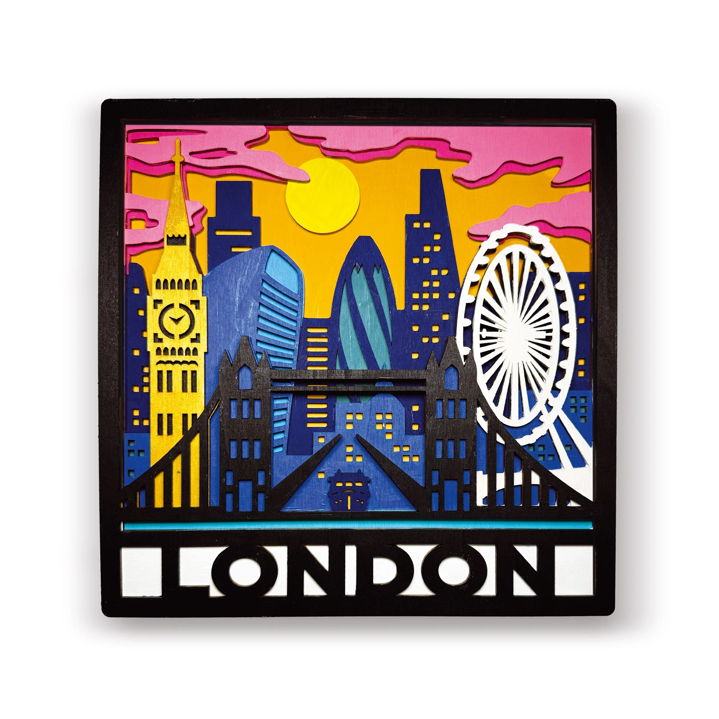 Splat Planet Ξύλινο Σετ Χειροτεχνίας "London Wood Art" 25x25cm