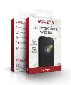 ZAGG InvisibleShield® Disinfecting Wipes – Αντιβακτηριδιακά Μαντηλάκια με 70% Ισοπροπυλική Αλκοόλη 10τμχ