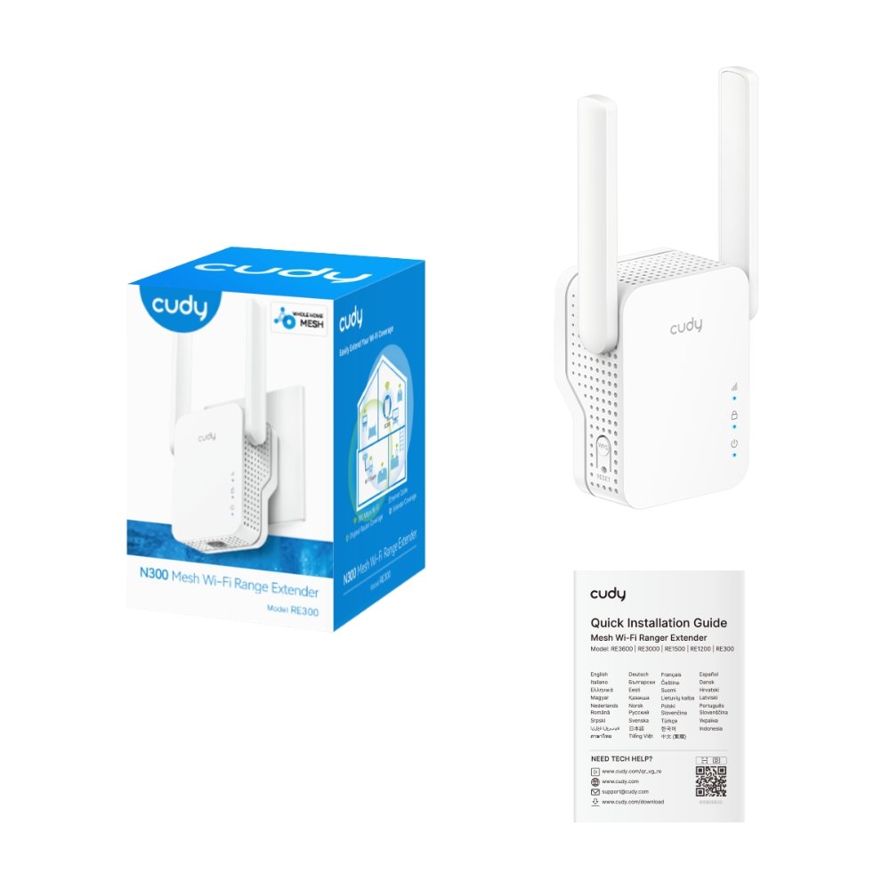 Range Extender Cudy RE300 WiFi N300 Mesh - Image 2