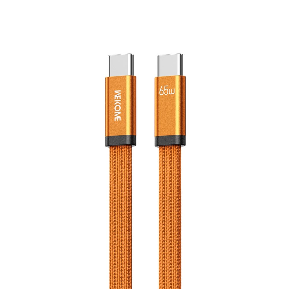 Καλώδιο Φόρτισης WK WDC-C16 USB-C σε USB-C PD 65W 1.2m Πορτοκαλί