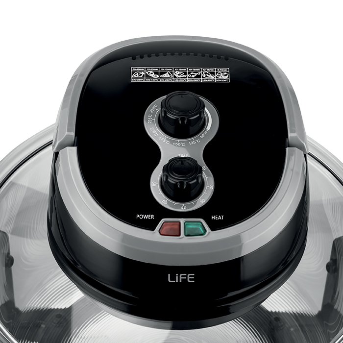 Φουρνάκι ρομπότ 12L με λάμπα αλογόνου, 1400W - LIFE ROBOTAKI - Image 3