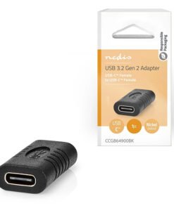 Αντάπτορας USB 3.2 Gen 2x1 Type-C θηλ. - Type-C θηλ., σε μαύρο χρώμα. - NEDIS CCGB64900BK