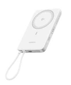 Power Bank 10000mAh 30W Qi2 UGREEN PB570 75983B με Ασύρματη Φόρτιση Magnetic και καλώδιο USB-C Λευκό
