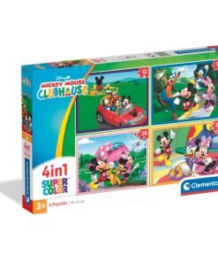 Clementoni Παιδικό Παζλ 4 in 1 Super Color Disney Mickey Mouse Club House 12-16-20-24 τμχ