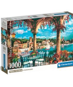Clementoni Παζλ High Quality Collection Μπαλκόνι στη Λίμνη Κόμο 1000 τμχ - Compact Box