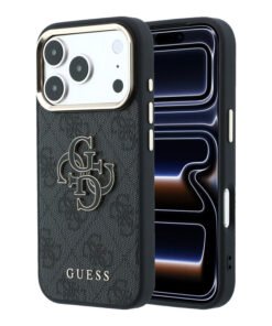 Guess 4G & Big Resin Logo Case for iPhone 18 Pro Max / 17 Pro Max – Black – Θήκη Προστασίας για iPhone 18 Pro Max / 17 Pro Max σε Μαύρο Χρώμα