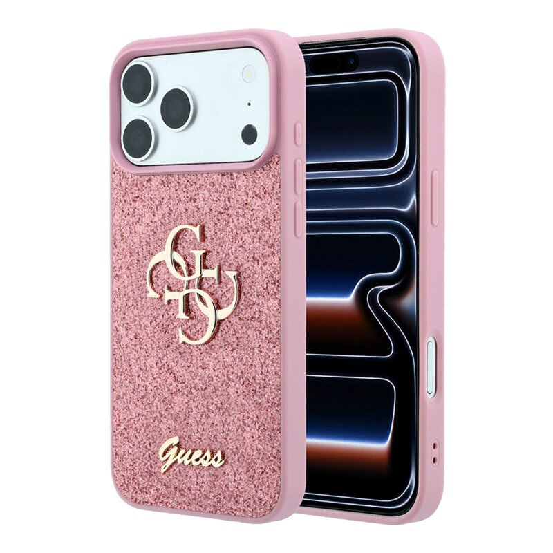 Guess Fixed Glitter Big 4G Case for iPhone 18 Pro / 17 Pro – Pink – Θήκη Προστασίας για iPhone 18 Pro / 17 Pro σε Ροζ Χρώμα