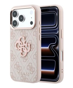 Guess 4G & Big Resin Logo Case for iPhone 18 Pro / 17 Pro – Pink – Θήκη Προστασίας για iPhone 18 Pro / 17 Pro σε Ροζ Χρώμα