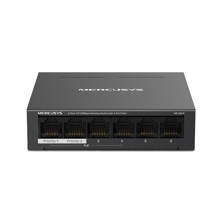 6-Port 10/100Mbps desktop switch με 4 θύρες PoE+ - MERCUSYS MS106LP