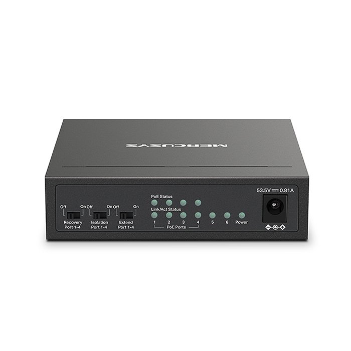 6-Port 10/100Mbps desktop switch με 4 θύρες PoE+ - MERCUSYS MS106LP - Image 3