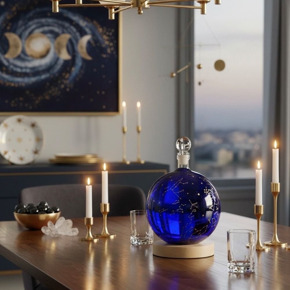 mikamax Constellation Globe – Καράφα Αστερισμών με Φωτιζόμενη Βάση LED 750 ml