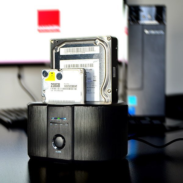 AXAGON ADSA-SC USB-C 3.2 GEN1 - 2X SATA 6G CLONE DUAL HDD DOCK STATION ASMEDIA, ALU - Image 3
