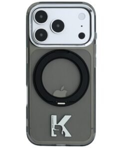 Karl Lagerfeld IML Ring Stand 360 Kameo Metal Case for iPhone 18 Pro Max / 17 Pro Max – Black – Θήκη Προστασίας για iPhone 18 Pro Max / 17 Pro Max σε Μαύρο Χρώμα