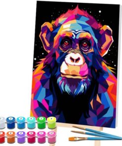 Splat Planet Σετ Ζωγραφικής με Αριθμούς "Chimpanzee" σε Καμβά με Τελάρο 30x40cm