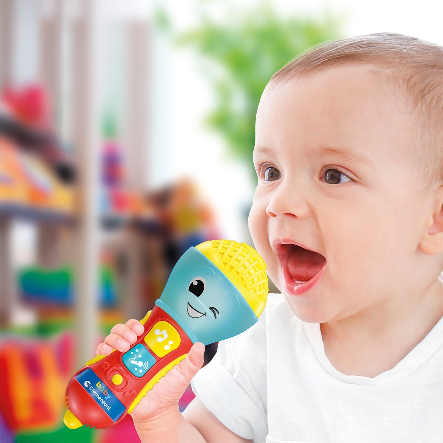 Baby Clementoni Βρεφικό Παιχνίδι Baby Mικρόφωνο - Μιλάει Ελληνικά - Για 10-36 Μηνών - Image 3