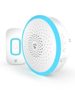 Ασύρματο plug-in εσωτερικό κουδούνι με LED ένδειξη και δυνατότητα αυξομείωσης της έντασης του κουδουνιού, 80dB σε λευκό χρώμα. - NEDIS DOORB10CWT