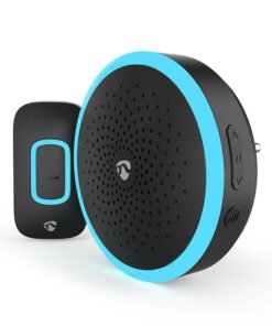 Ασύρματο plug-in εσωτερικό κουδούνι με LED ένδειξη και δυνατότητα αυξομείωσης της έντασης του κουδουνιού, 80dB σε μαύρο χρώμα. - NEDIS DOORB10CBK