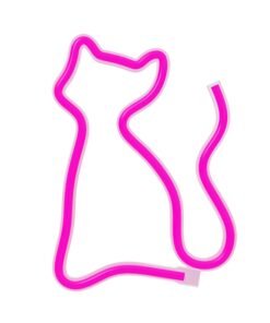 Forever Light FLNE04 – Φωτιστικό Neon LED γάτα με USB / μπαταρίες – Ροζ