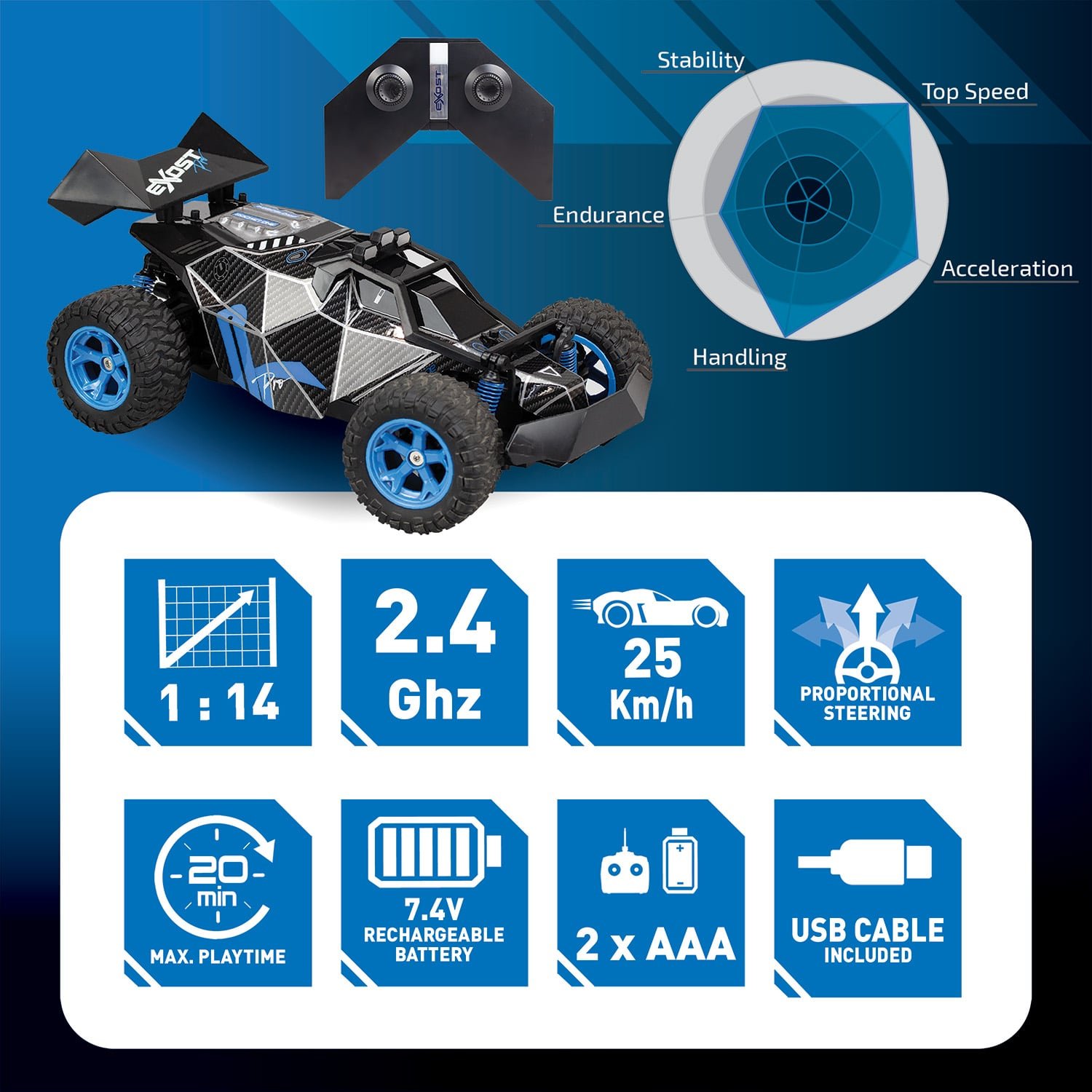 Exost Pro Rocket One Τηλεκατευθυνόμενο αυτοκίνητο Για 8+ Ετών - Image 4