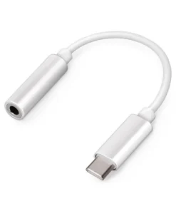 Setty αντάπτορας USB-C σε Audio Jack 3,5mm σε λευκό χρώμα